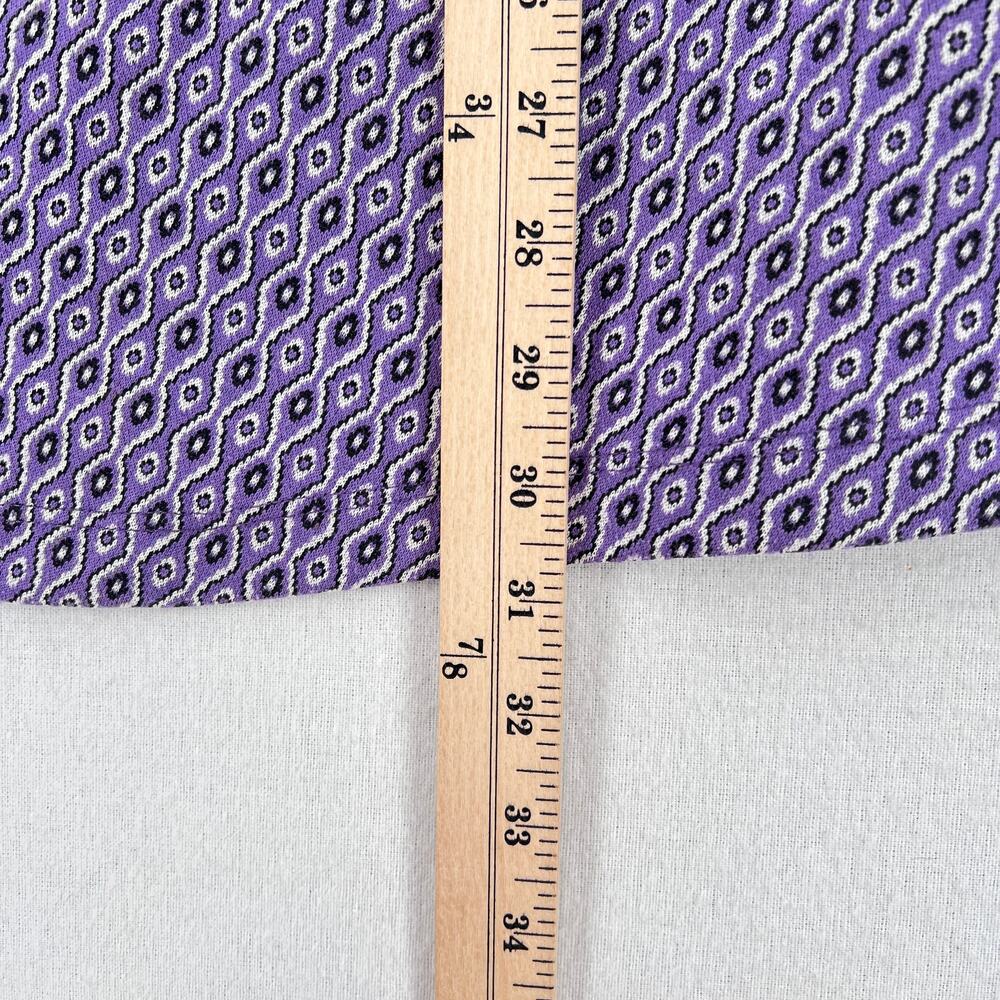 ZARA Jacquard Long Sleeve Cut Out Open Back Mini Dress Womens Small Purple Heart - Picture 16 of 16